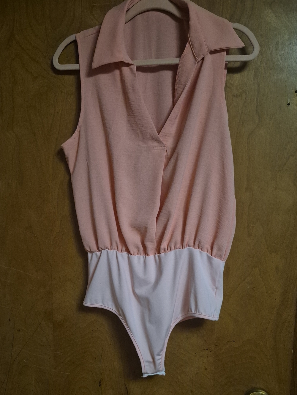 Coral Collared One-Piece Bodysuit